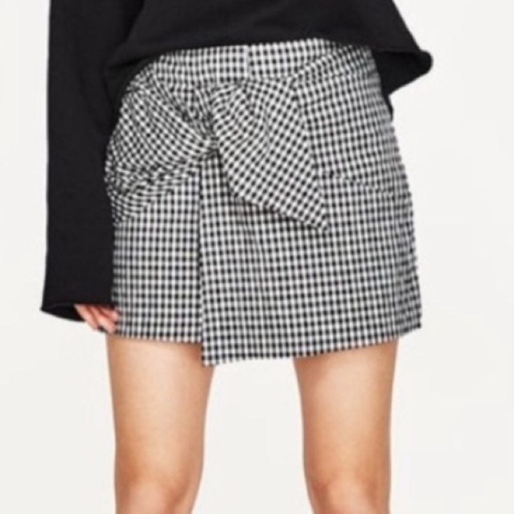 Gingham zara skort